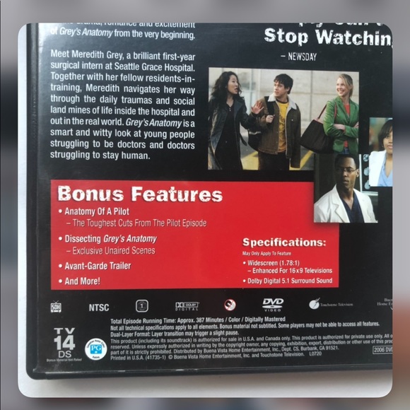 Grey’s Anatomy, Season One DVD - Picture 9 of 9